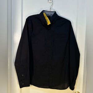 Lee Men's S Long Sleeve Button Up Black Shirt New With Tags  100% Cotton